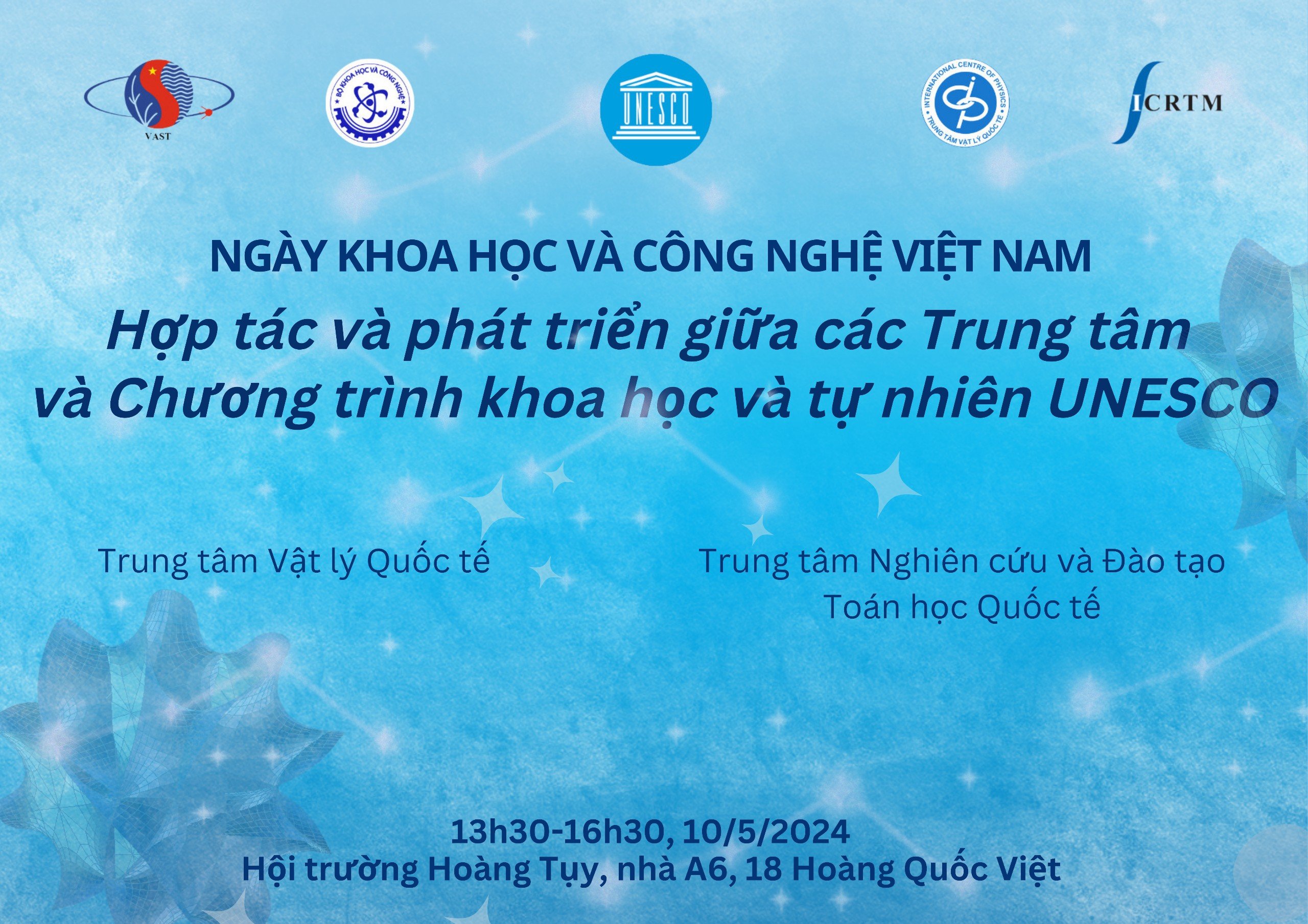 Ngày Khoa học Công nghệ Hợp tác và phát triển giữa các Trung tâm và Chương trình khoa học tự nhiên Unesco