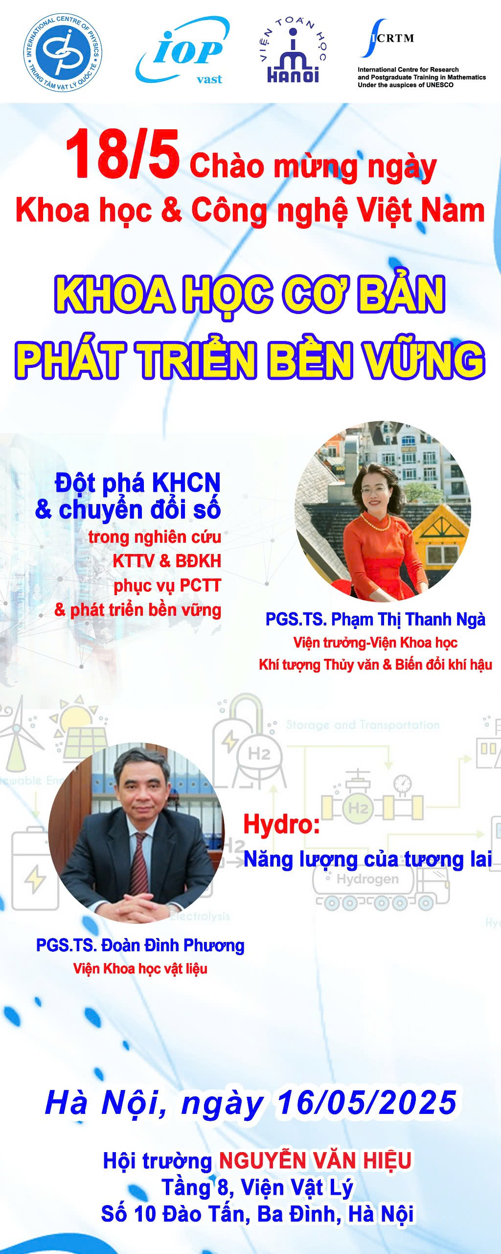 Hội thảo và tọa đàm với chủ đề: “Khoa học cơ bản cho phát triển bền vững” nhân ngày Khoa học và Công nghệ Việt Nam