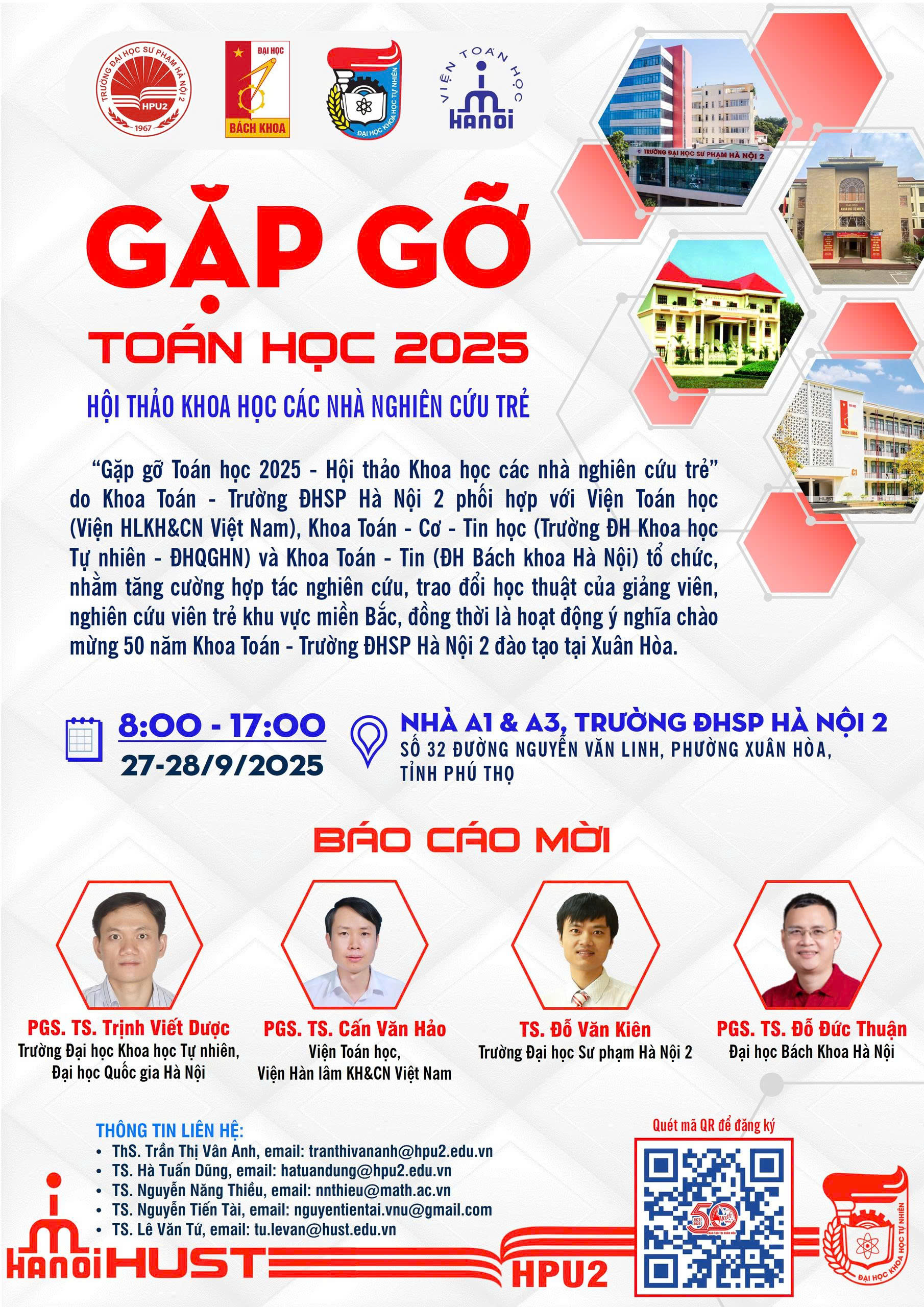 Gặp gỡ Toán học 2025 - Hội thảo Khoa học các nhà nghiên cứu trẻ"