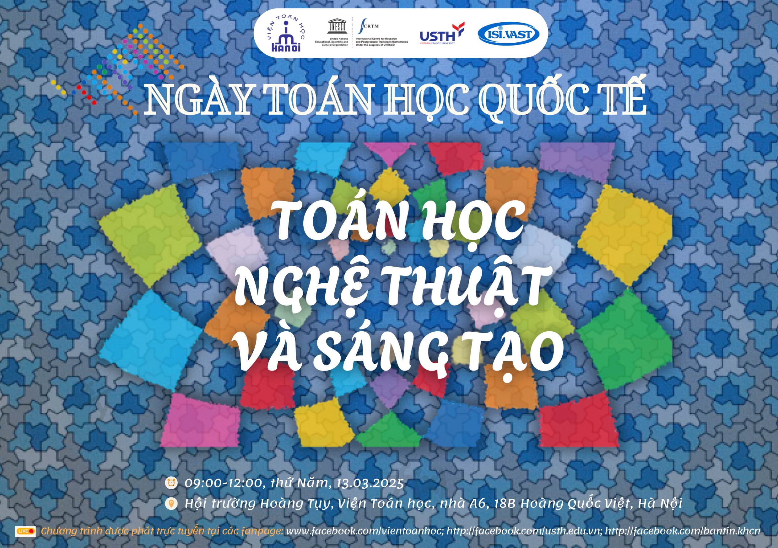 Ngày toán học Quốc tế 2025 "Toán học, nghệ thuật và sáng tạo"